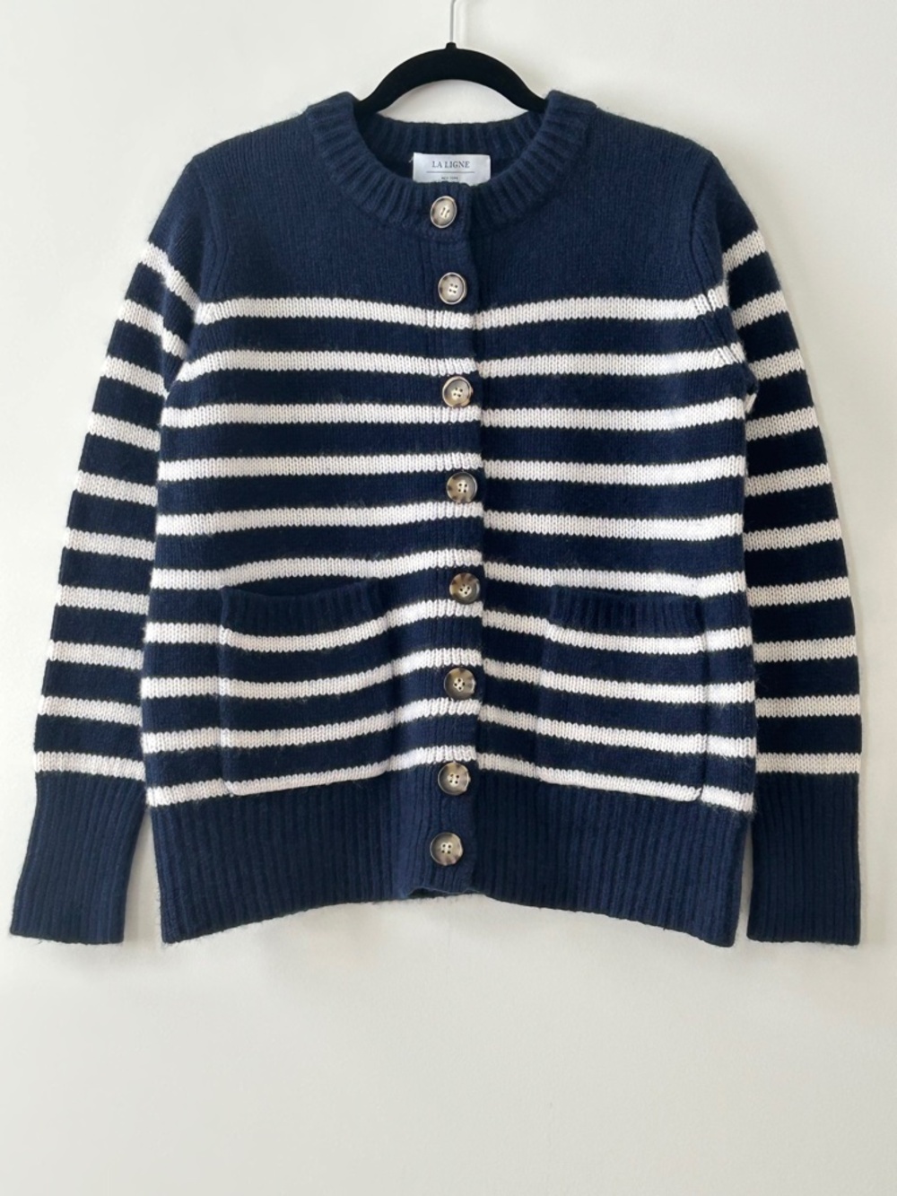 La Ligne Marin Striped Wool & Cashmere Cardigan